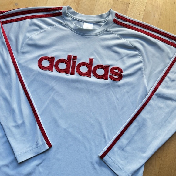 Vintage Adidas Mens Thrashed Spell Out
Center Logo Long Sleeve T-Shirt - Picture 3 of 4